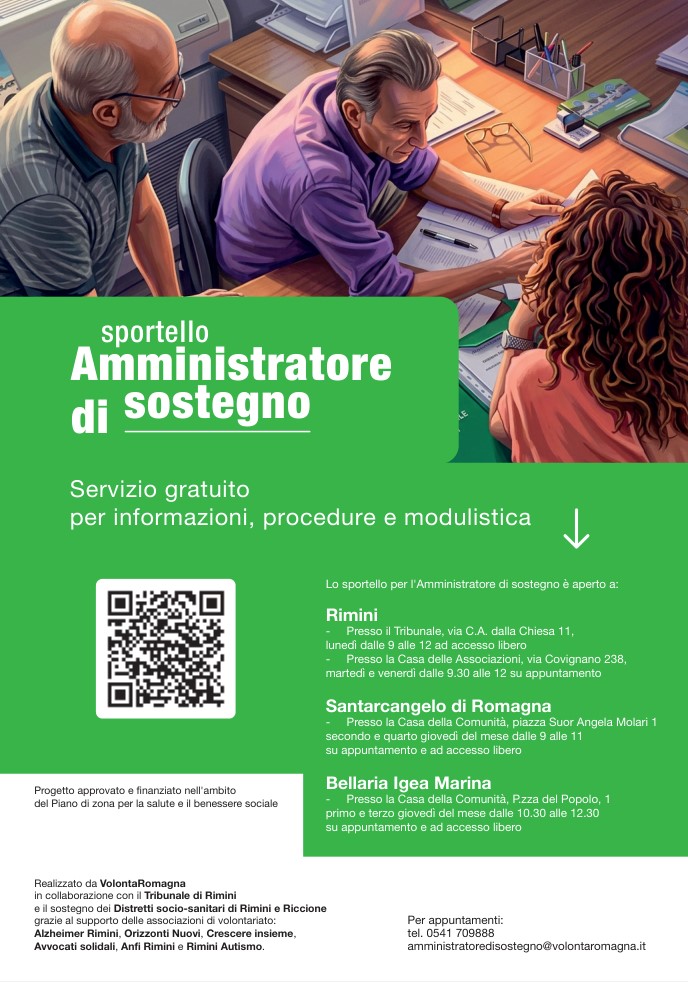 Sportelli Amministratore di Sostegno - Locandina